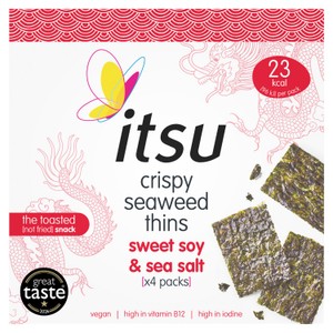 Itsu Sweet Soy & Sea Salt Crispy Seaweed Thins Multipack
