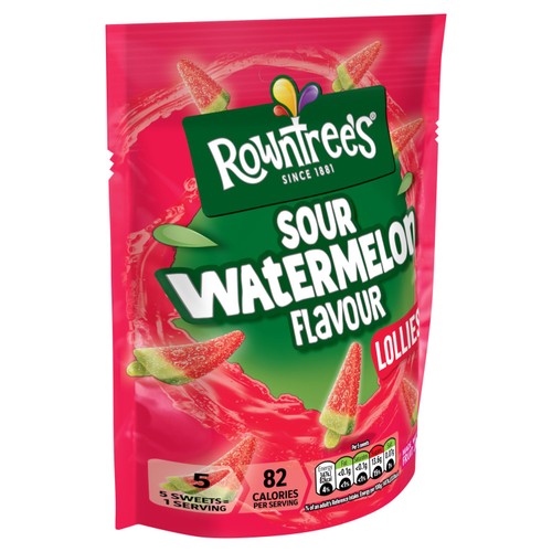 Rowntree's Sour Watermelon Lollies Pouch 