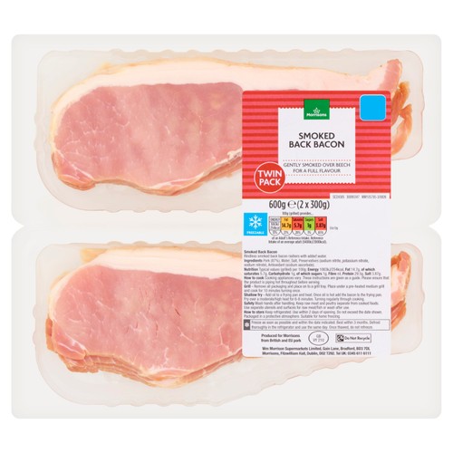 Morrisons Smoked Bacon Twin Pack 600g