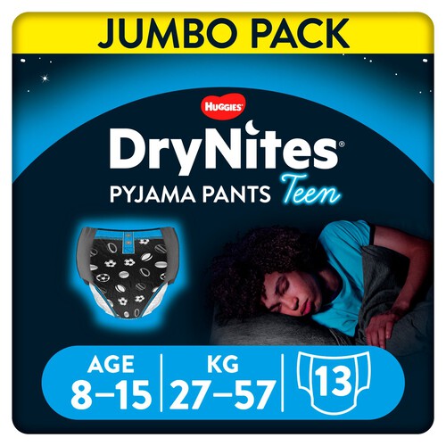 Huggies Drynites Pyjama Pants 8-15 Years Boy Maxi Pack