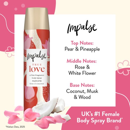 Impulse True Love Body Spray Deodorant