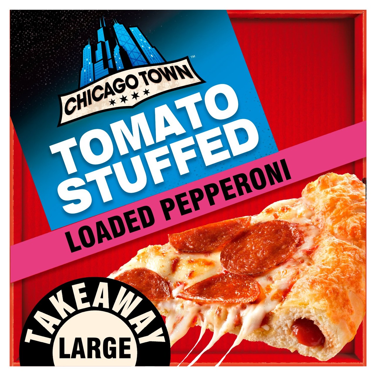 Image of Chicago Town Takeaway Stuffed Crust Pepperoni Large Pizza 645g