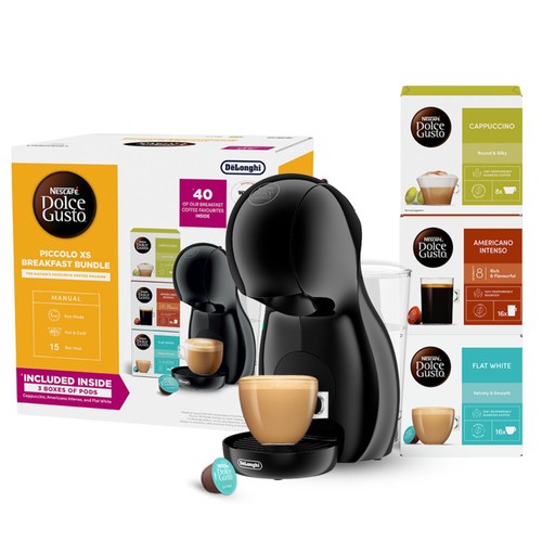 Delonghi Nescafe Dolce Gusto Piccolo XS Breakfast Bundle
