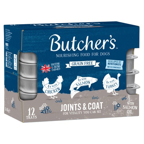 Butcher's Grain Free Dog Food Trays In Salmon For Joints & Coat