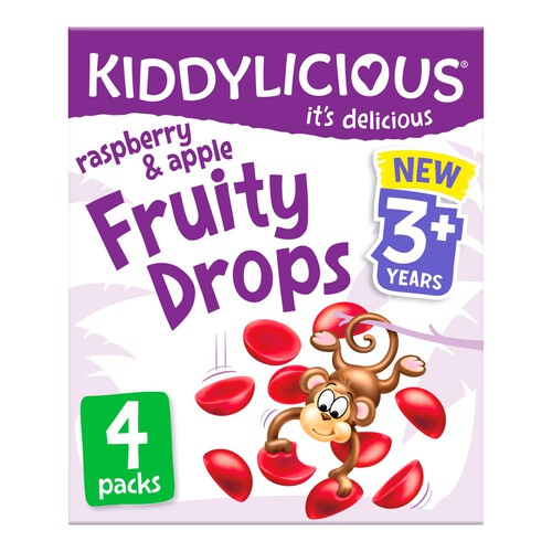 Kiddylicious Raspberry & Apple Fruity Drops Kids Snacks