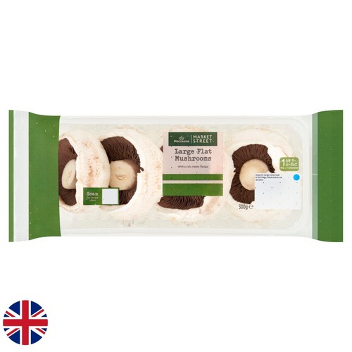 Morrisons British Large Flat Mushrooms 300g