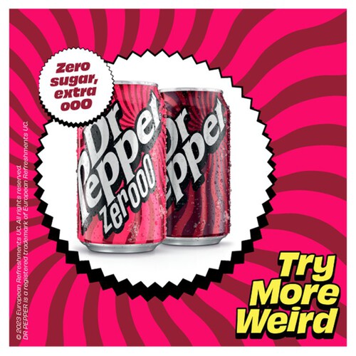 Dr Pepper Zero Cans