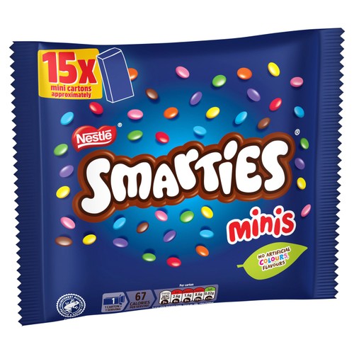 Smarties Mini Cartons Chocolate 15 Pack Multipack 216g