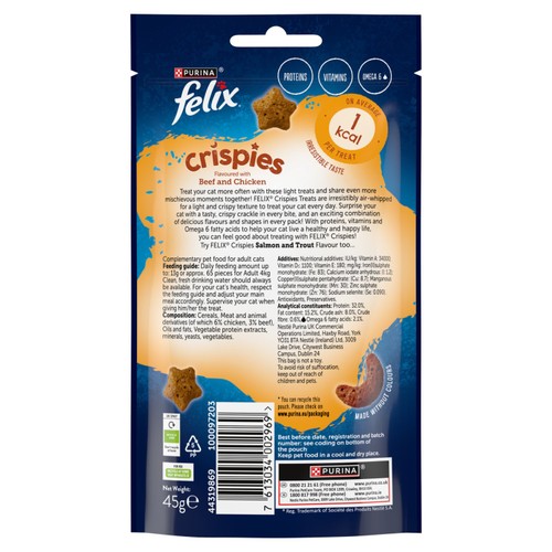 Felix Crispies Cat Treats Beef & Chicken