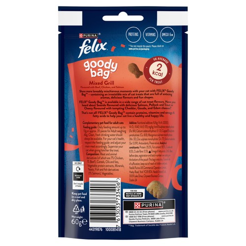 Felix Goody Bag Cat Treats Mixed Grill