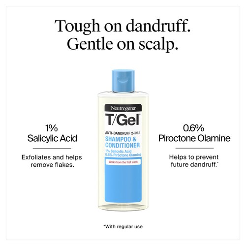 Neutrogena T/Gel Anti-Dandruff 2-in-1 Shampoo & Conditioner 250ml