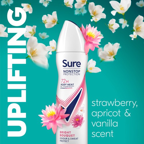 Sure Antiperspirant Deodorant Nonstop Protection Bright Bouquet 150ml