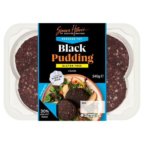 Simon Howie Reduced Fat Gluten Free Sliced Black Pudding 240g