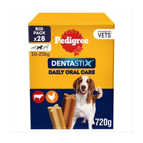 Pedigree Dentastix Daily Adult Medium Dog Treats 28 x Dental Sticks