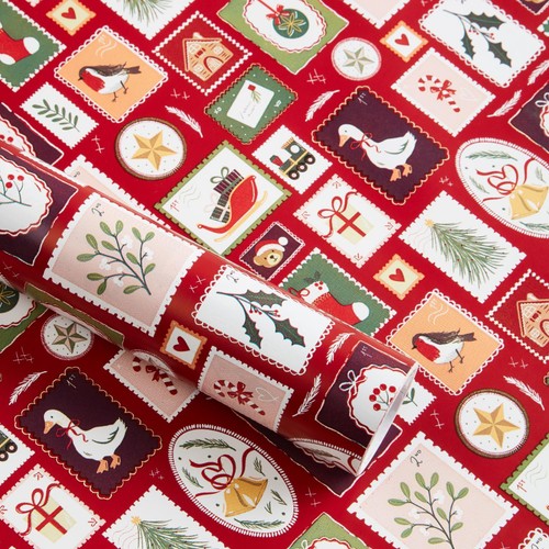 Morrisons Stamp Print Roll Wrap 4M