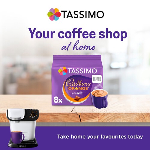 Tassimo Cadbury Orange Hot Chocolate Pods x8