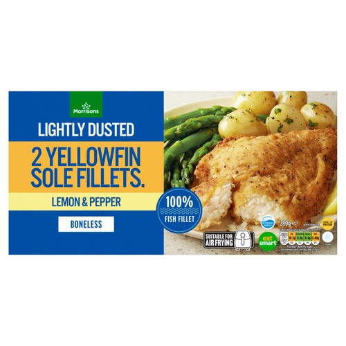 Morrisons Lightly Dusted Yellowfin Sole Lemon & Pepper 