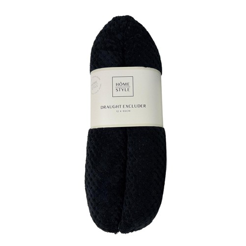 Morrisons Draught Excluder 12X90Cm Black/Grey 2 Color