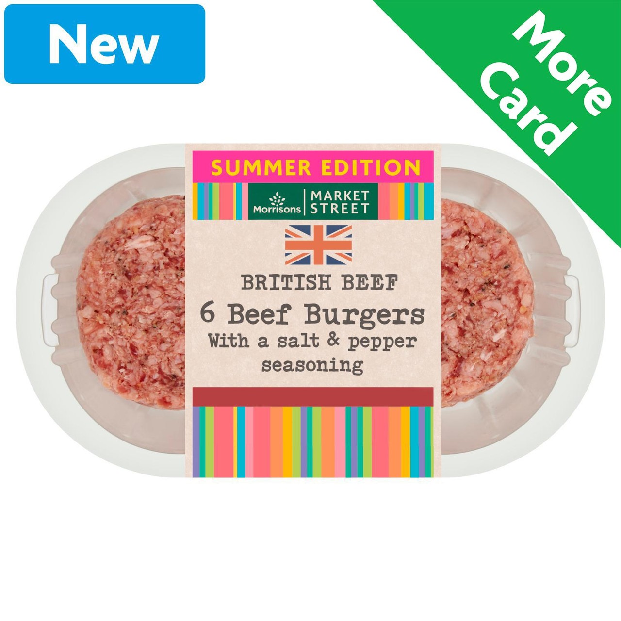 Morrisons 6 British Beef Burgers 730g