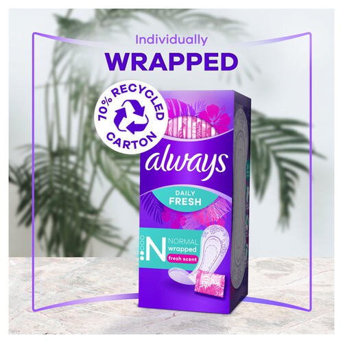 Always Dailies Singles Panty Liners Fresh 20 liners