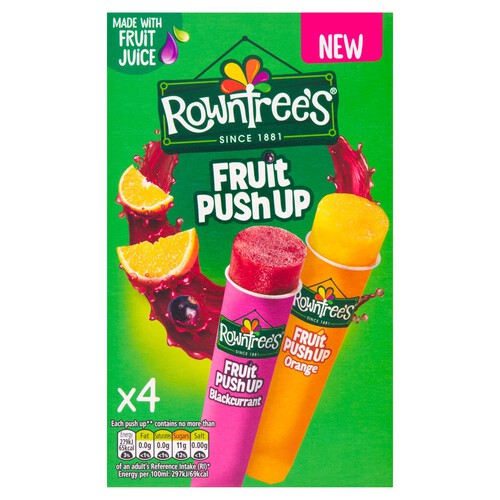 Rowntrees Fruit Pastille Push Ups Blackcurrant & Orange