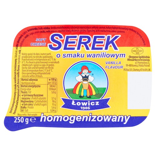 Lowicz Serek O Smaku Wanillowym