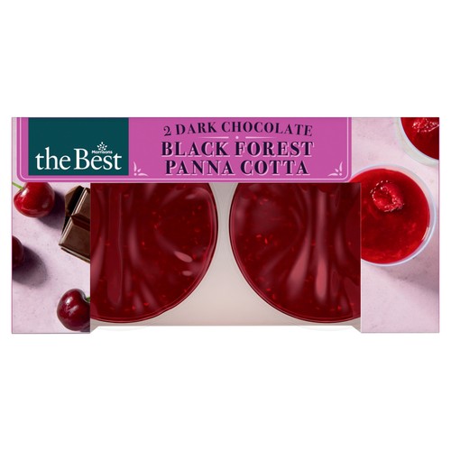 Morrisons The Best Dark Chocolate Black Forest Panna Cotta 2 x 87g (174g)