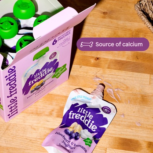Little Freddie Organic Blueberry & Banana Yoghurt Pouch Multipack 6+ M