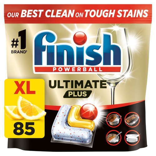 Finish Ultimate Plus Dishwasher Tablets Lemon 85 Tablets