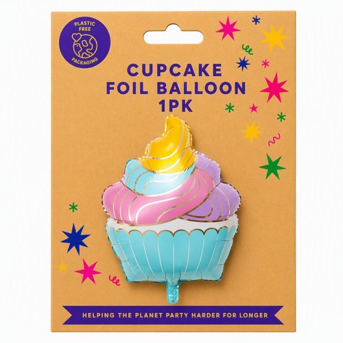 Mad Party Cupcake Foil Balloon