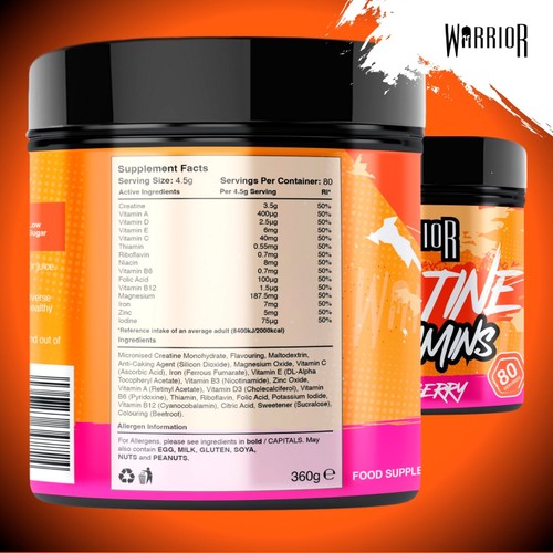 Warrior Creatine Plus Vitamins Mixed Berry 