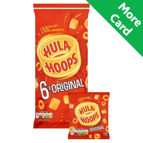 Hula Hoops Original Multipack Crisps 6 Pack