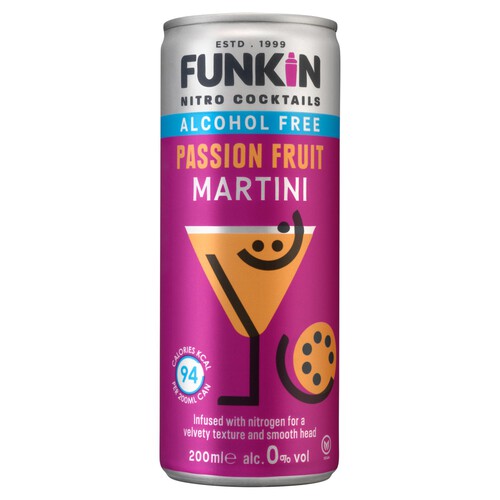 Funkin Nitro Cocktails No Alcohol Passion Fruit Martini