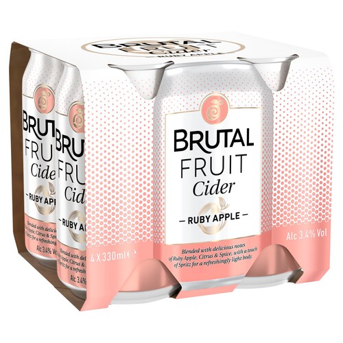 Brutal Fruit Cider Ruby Apple Cans 