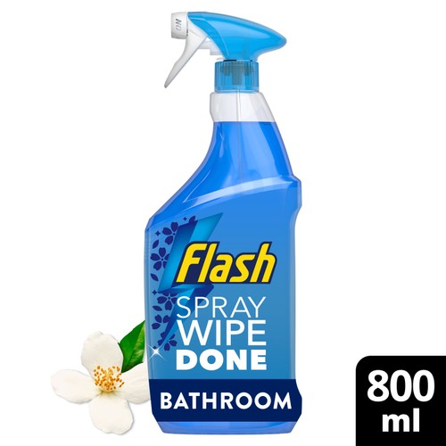Flash Bathroom Spray Wipe Done Antibacterial White Blossom Cleaning Spray