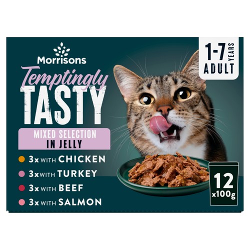 Morrisons Temptingly Tasty Cat Mixed Selection In Jelly 12 x 100g