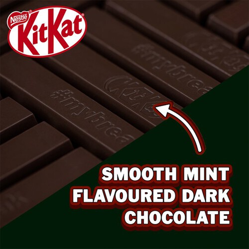 Kit Kat 2 Finger Dark Mint Chocolate Biscuit Bar Multipack 9 Pack