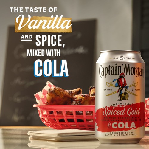 Captain Morgan Original Spiced Gold & Cola 5% vol 330ml Ready to Drink Can