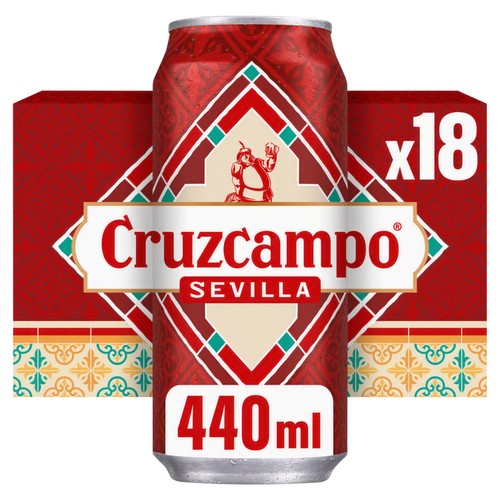 Cruzcampo Sevilla Lager Beer Cans 18x440ml
