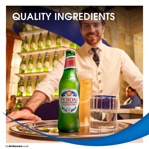 Peroni Nastro Azzurro Gluten Free Beer Lager Bottles