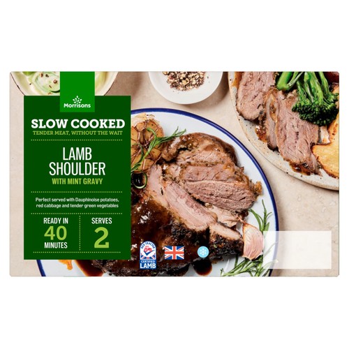Morrisons slow cooked lamb shoulder with mint gravy