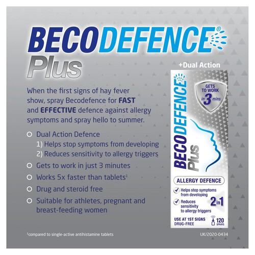 Becodefence Plus Allergy Defence Nasal Spray - Non-drowsy - 120 sprays