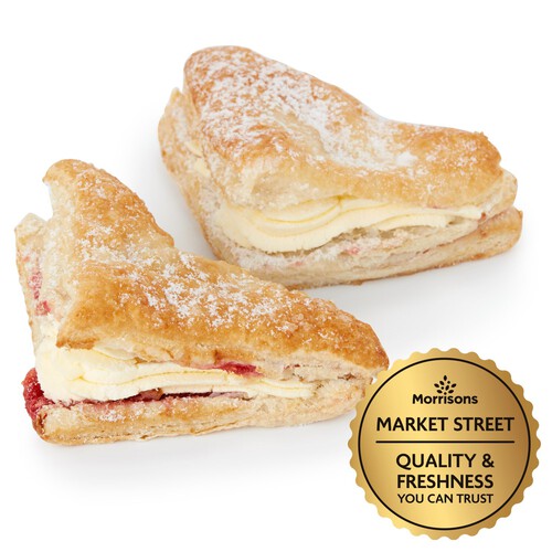 Market Street Fresh Cream Raspberry Turnover