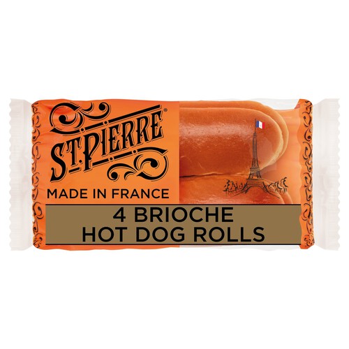 St. Pierre 4 Brioche Hot Dog Rolls