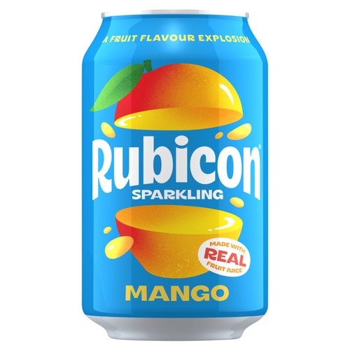 Rubicon Sparkling Mango Soft Drink Can 330ml