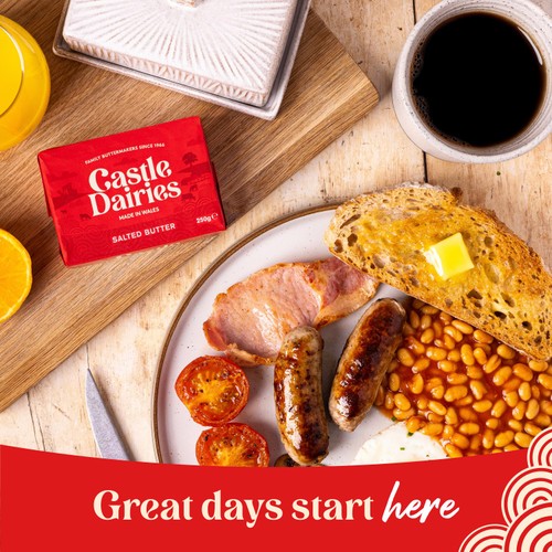 Castle Dairies Salted Welsh Butter   250g
