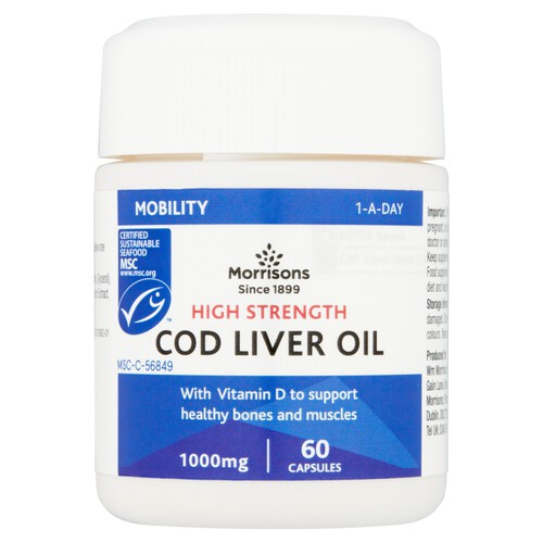 Morrisons High Strength Cod Liver Oil 1000 Mg 