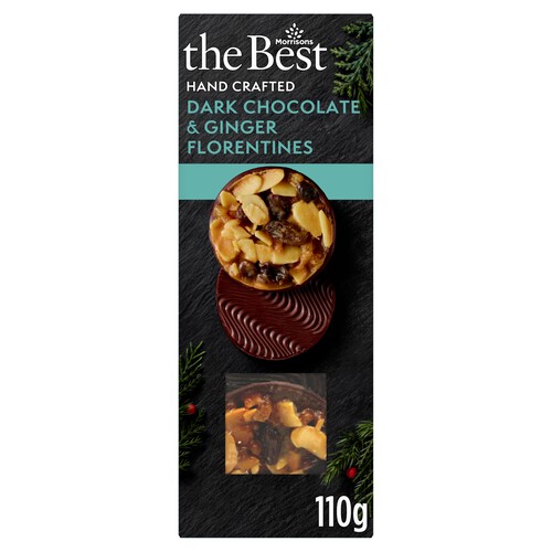 Morrisons The Best Dark Chocolate & Ginger Florentines 