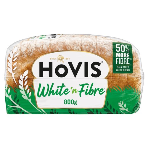 Hovis White 'n' Fibre Sliced Bread 800g