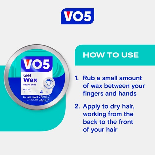  VO5 Extreme Gel Wax Extra Hold   75ml